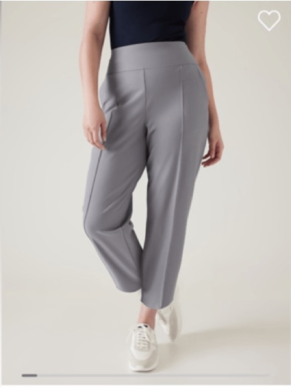 Athleta Gray Stellar Side Crop Pull On Active Athletic Pants